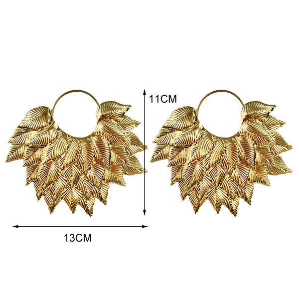 Gold Leaf Copper Drop Earrings!